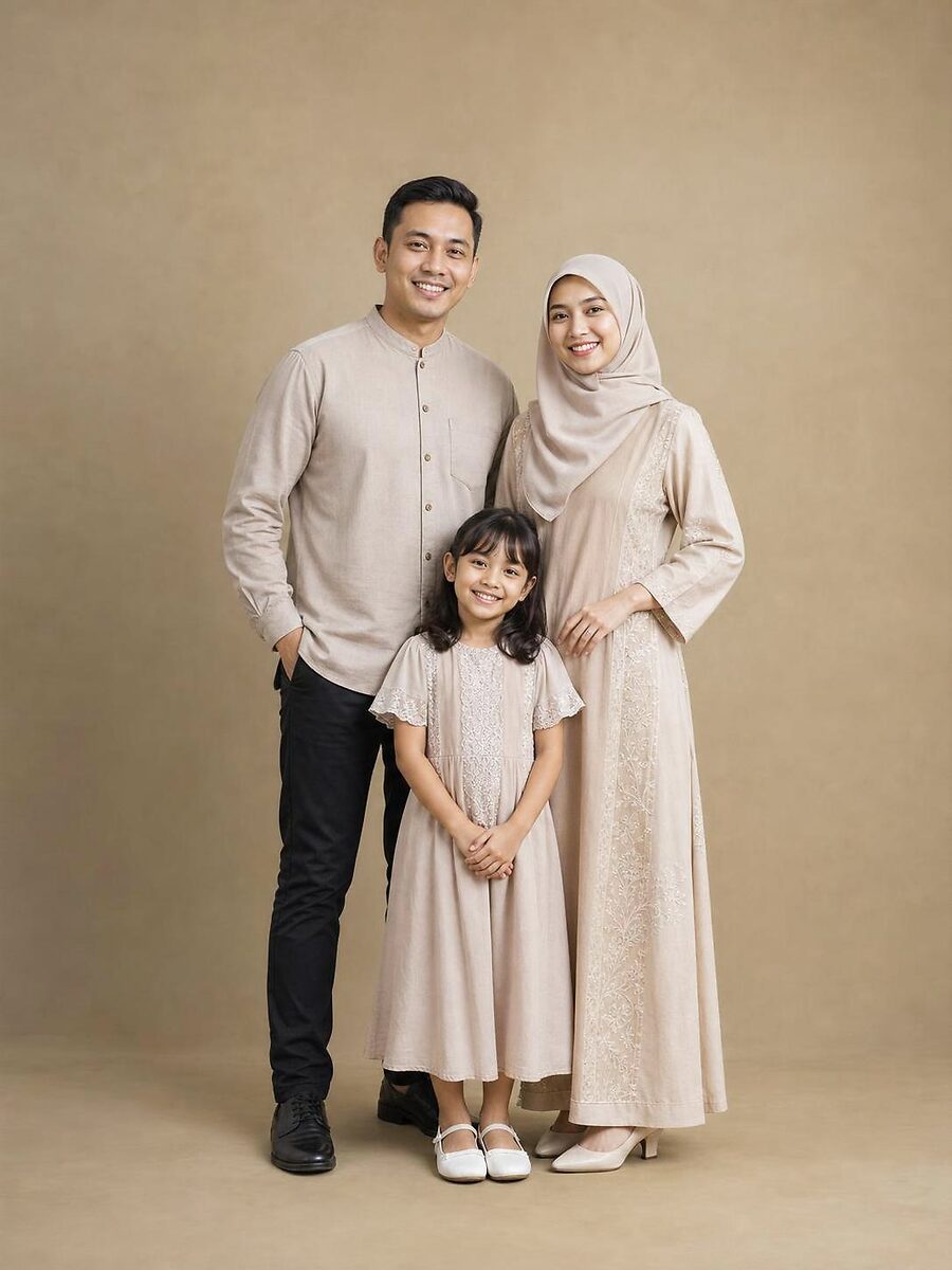 Foto AI keluarga studio Indonesia